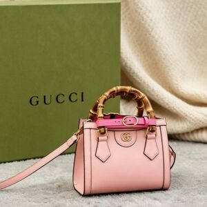 Gucci Diana Mini Top Handle Bag Pink